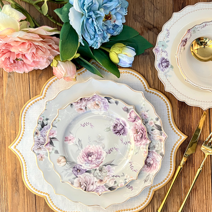 طقم أطباق مائدة فاخر 24 قطعة