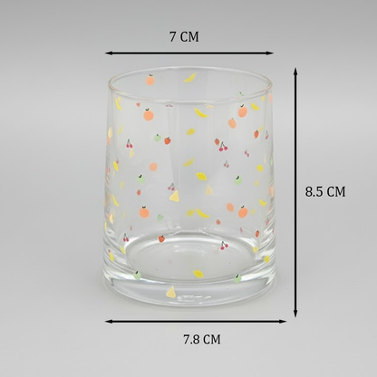 طقم أكواب مزين بفواكه ملونة