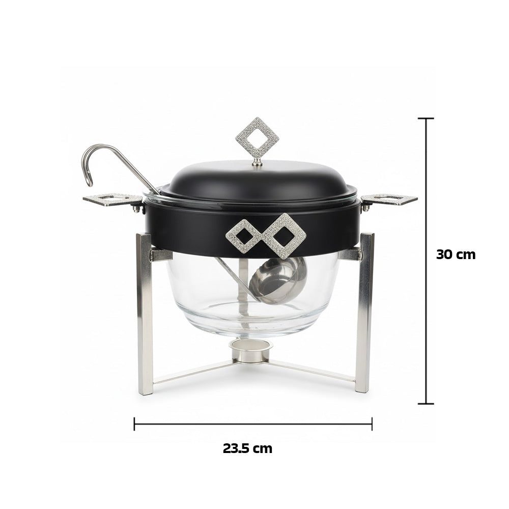 طقم سخان حساء زجاجي