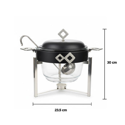 طقم سخان حساء زجاجي