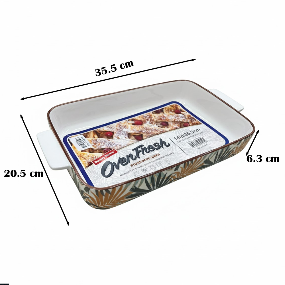 صينية فرن سيراميك مستطيلة