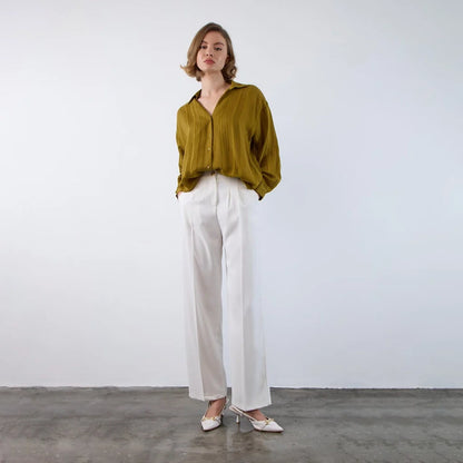 بنطلون نسائي بكسرة