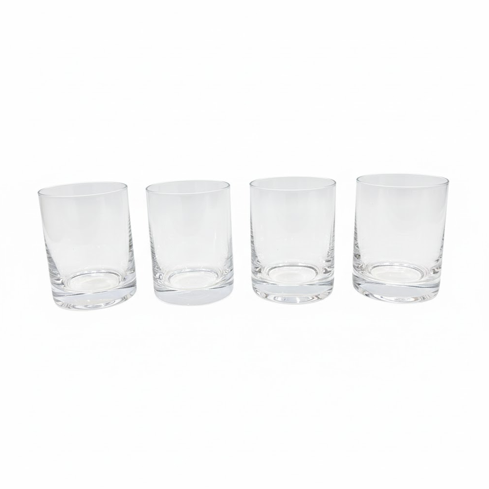 طقم أكواب زجاج شفاف 4 قطع
