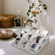 صندوق مع حامل مخمل للأساور والساعات 3 طبقات