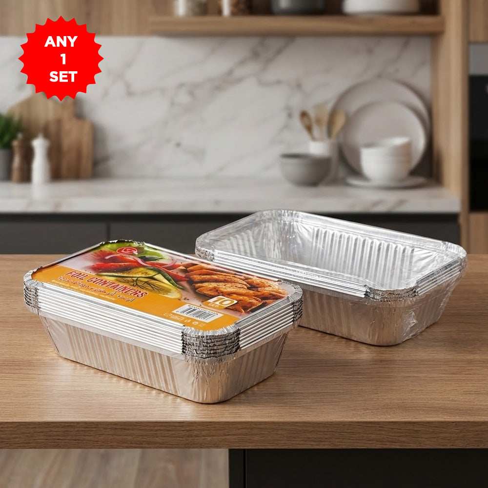 حاويات طعام من رقائق الألومنيوم