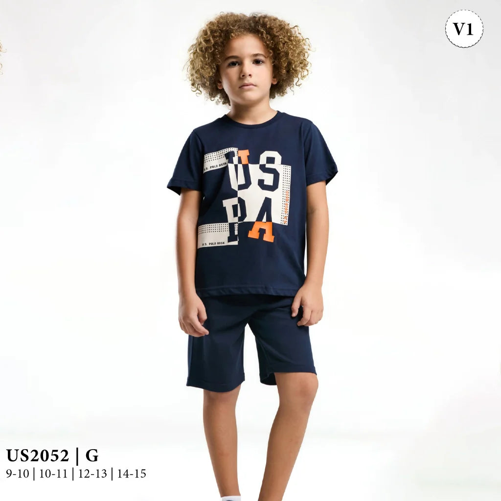 طقم ولادى كنزة بطبعة