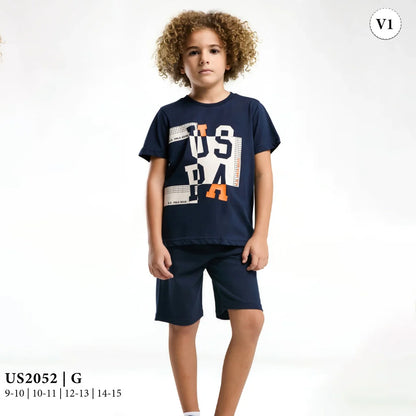 طقم ولادى كنزة بطبعة