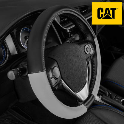 غطاء عجلة القيادة أسود+رمادي فاتح