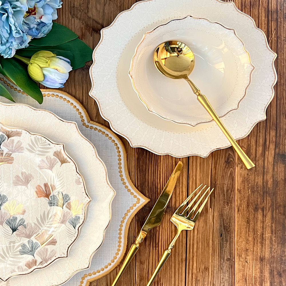 طقم أطباق مائدة فاخر 24 قطعة