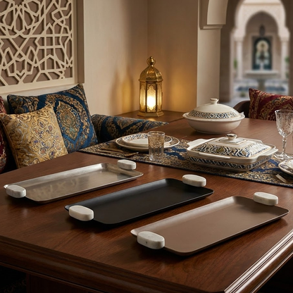 صينية تقديم بلمسة رخامية