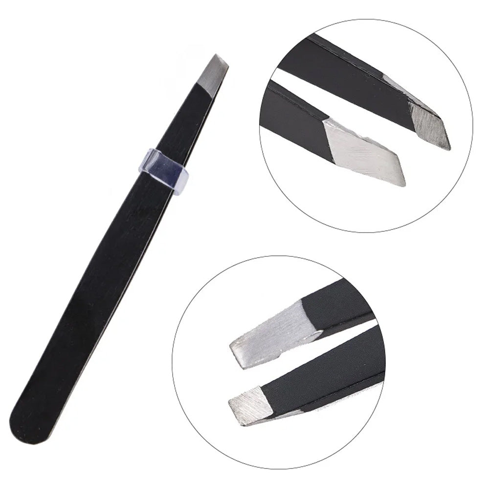 ملقط حواجب ذو طرف مائل