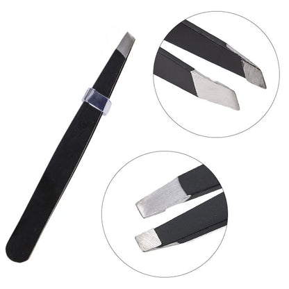 ملقط حواجب ذو طرف مائل