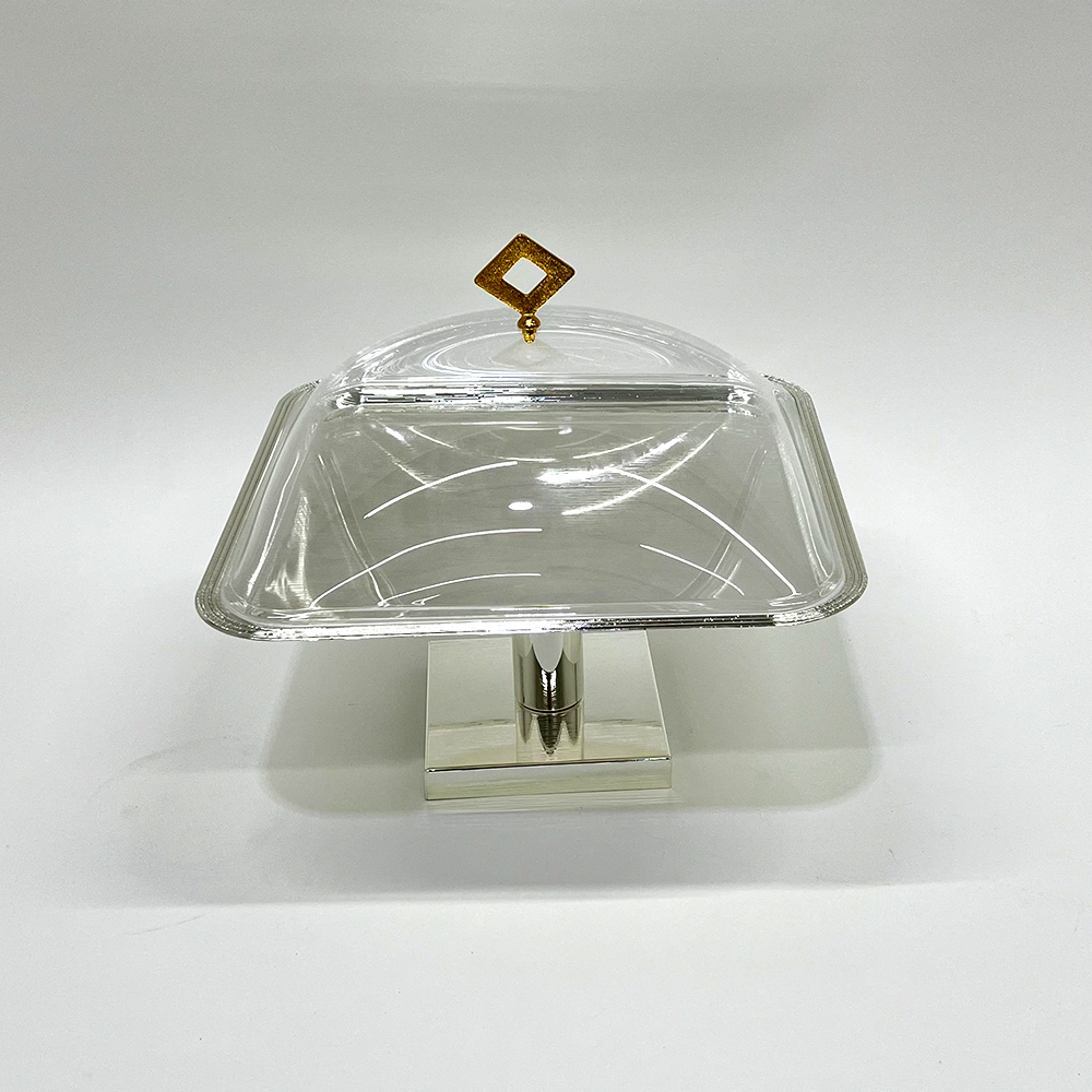 طبق تقديم كيك بغطاء كبير