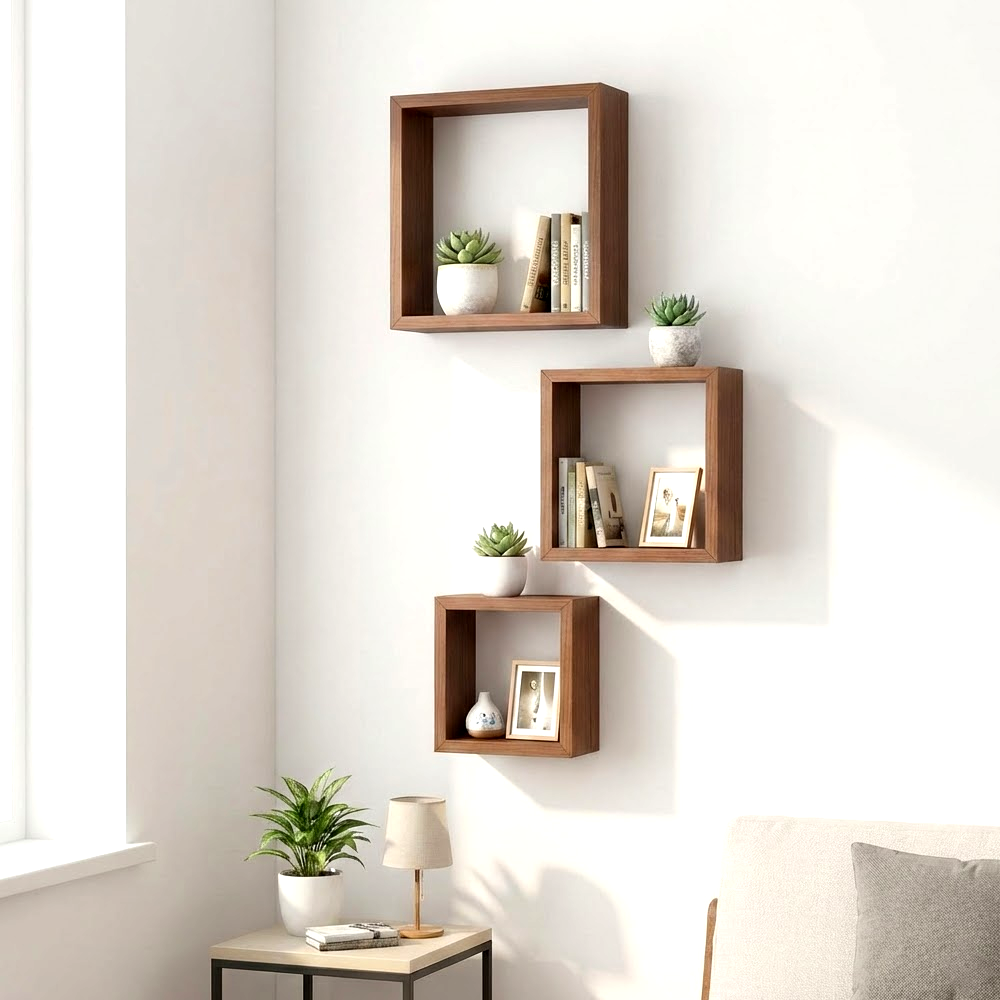 طقم أرفف حائط ديكور 3 قطع