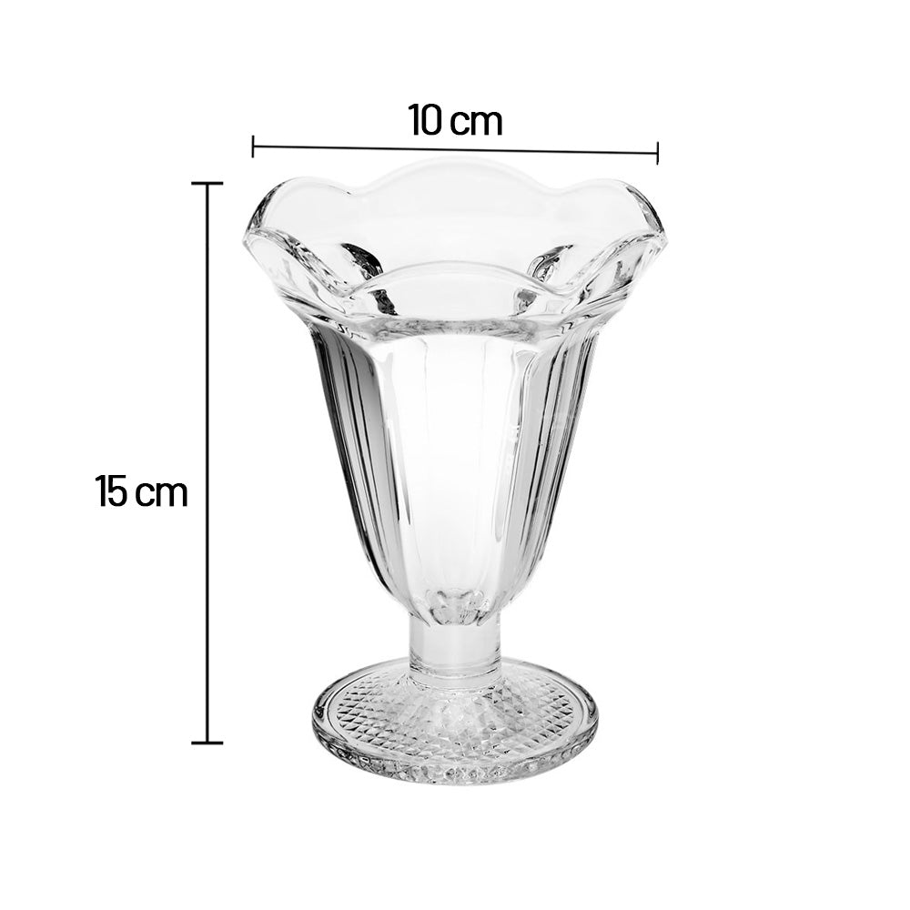 كوب آيس كريم زجاجي كلاسيكي