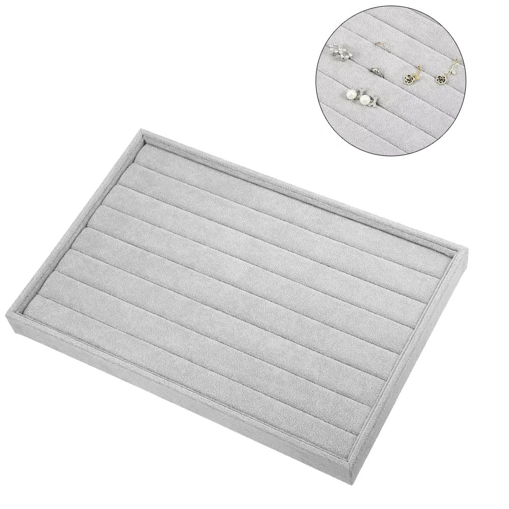 صينية لتنظيم المجوهرات مخمل