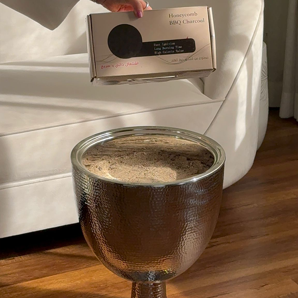 دوة و شواية معدنية على شكل كأس