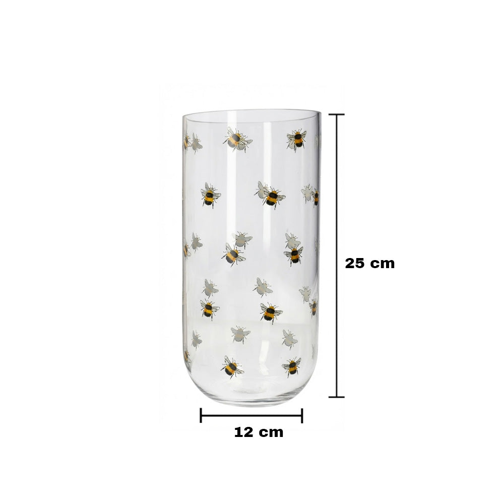 مزهرية زجاجية 25 سم