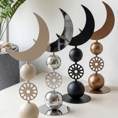 زينة هلال معدنية فاخرة