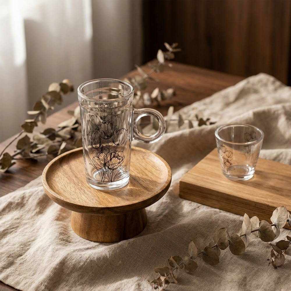 طقم استكانة وفنجان 18 قطعة