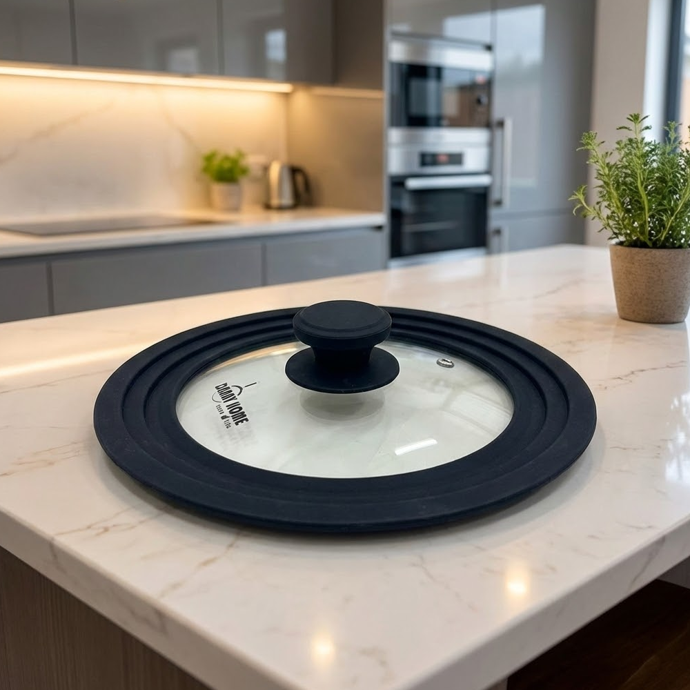 غطاء مقلاة زجاجي حراري