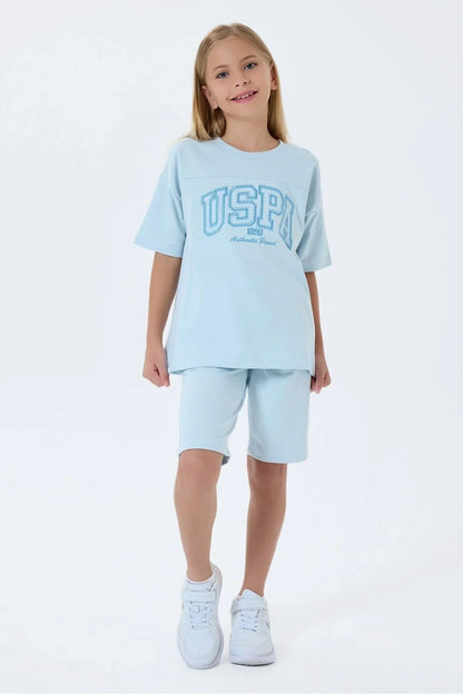 طقم اطفال بناتي U.S POLO