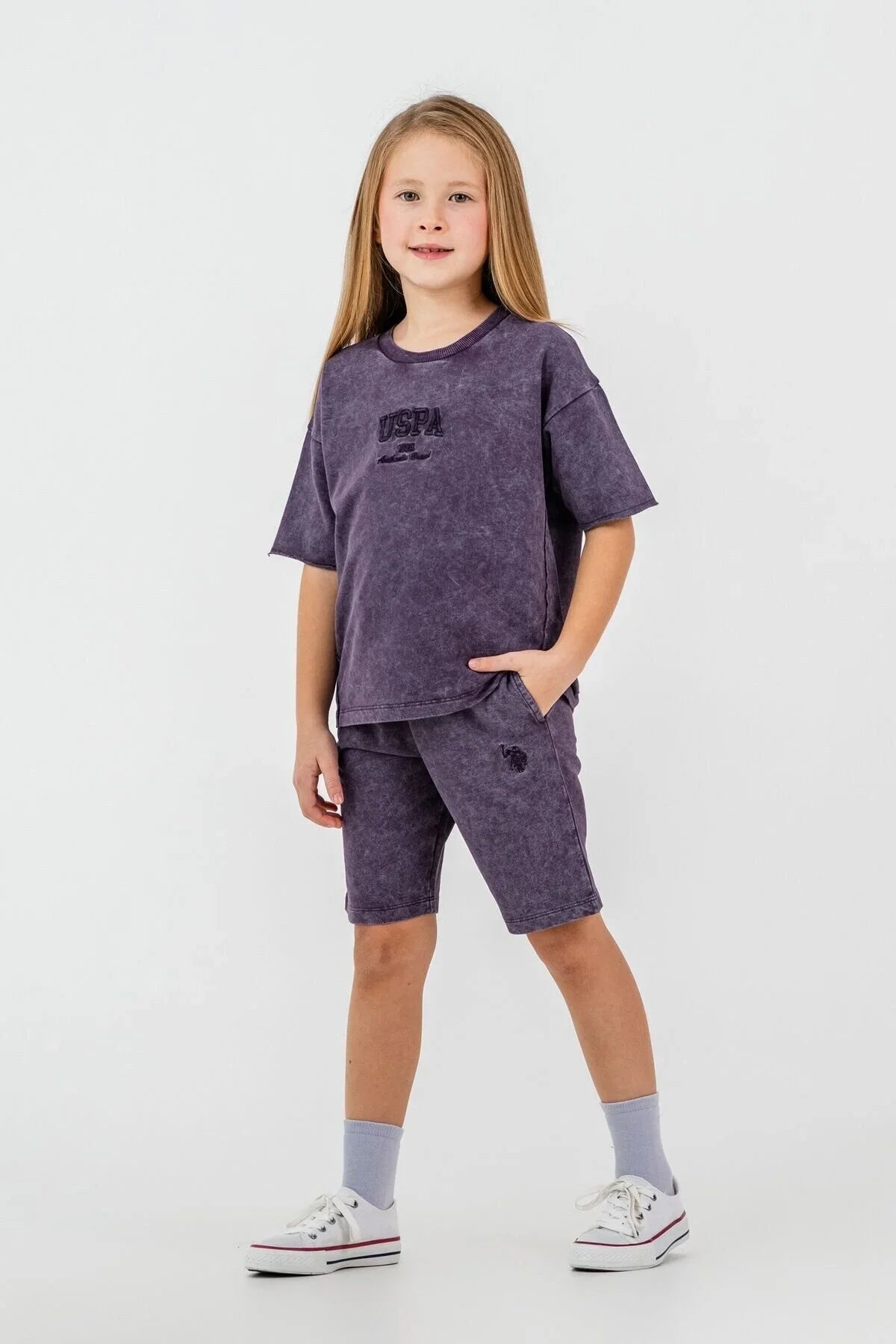 طقم اطفال بناتي U.S POLO
