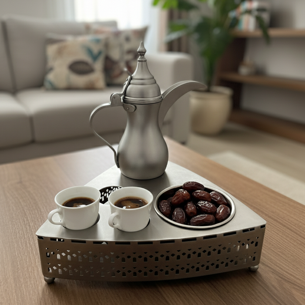 طقم صينية مع دلة قهوة