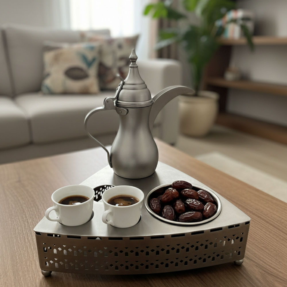 طقم صينية مع دلة قهوة