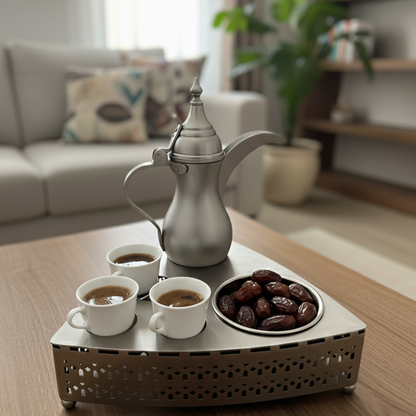 طقم صينية مع دلة قهوة