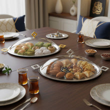 صينية تقديم بغطاء مقبب - كبير