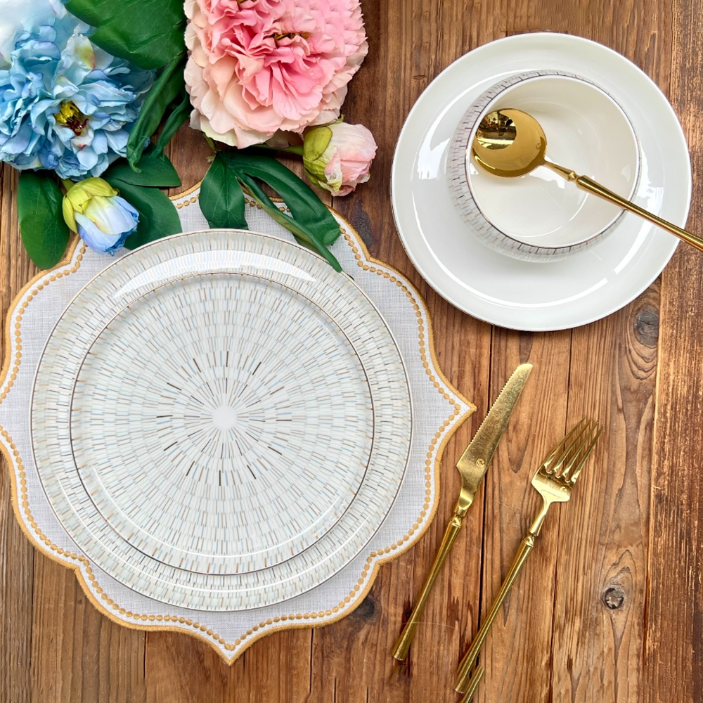 طقم أطباق مائدة فاخر 24 قطعة