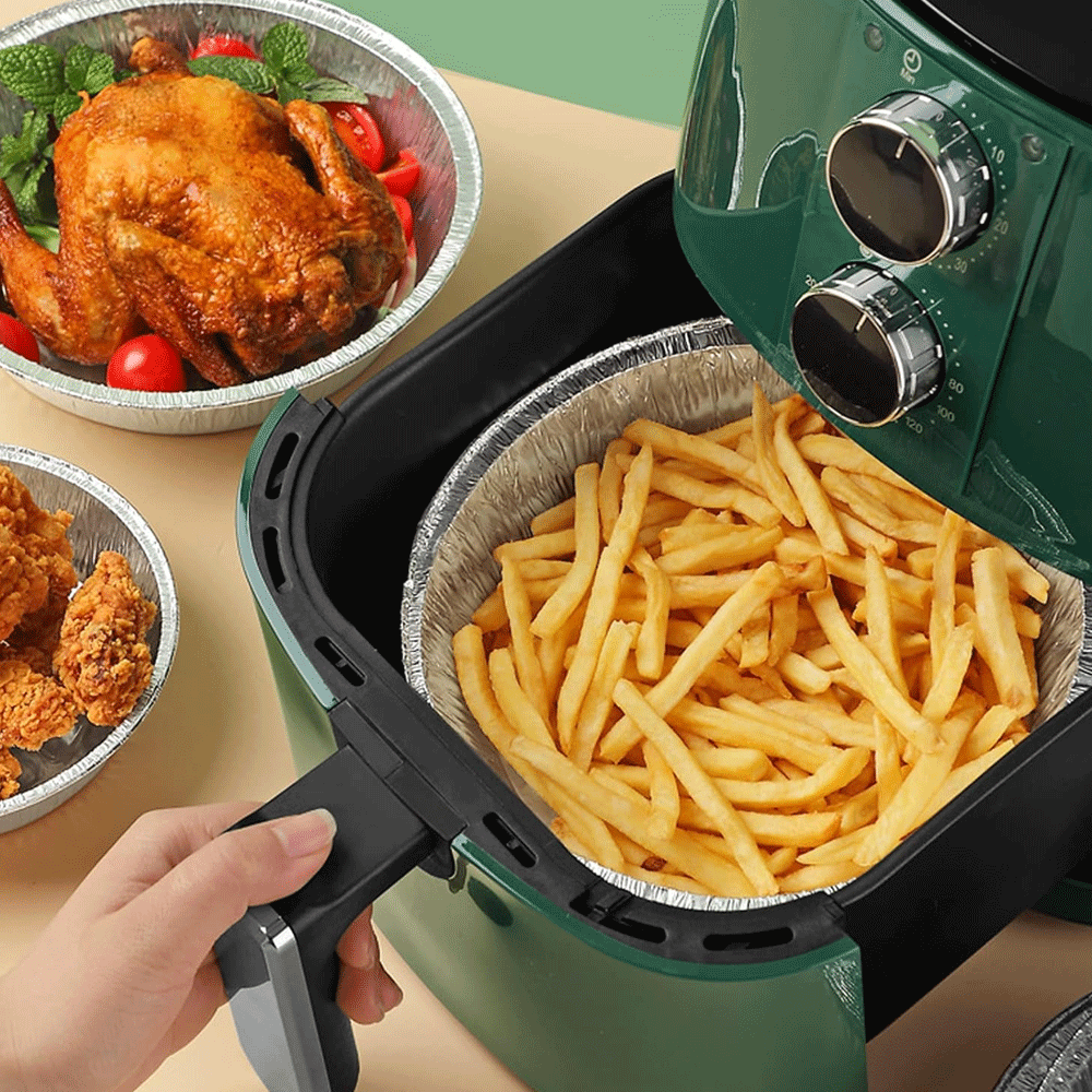 صينية دائرية ألومنيوم مع أغطية