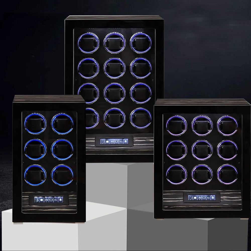 علبة لف ساعات فاخرة متعددة