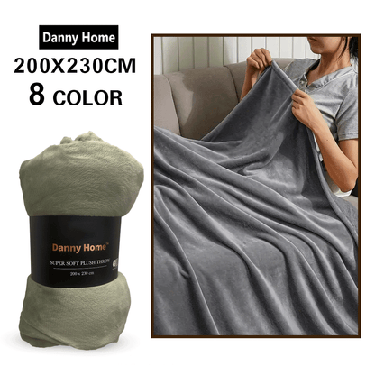 بطانية قطيفة فاخرة ناعمة سادة 230سم