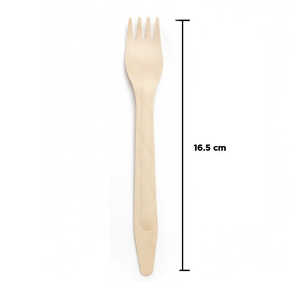 شوك خشبية للاستخدام مرة واحدة - 100 قطعة