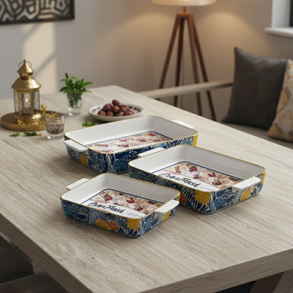 صينية فرن سيراميك مستطيلة