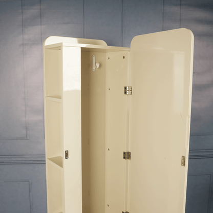 خزانة مع علاقات وأرفف وأدراج