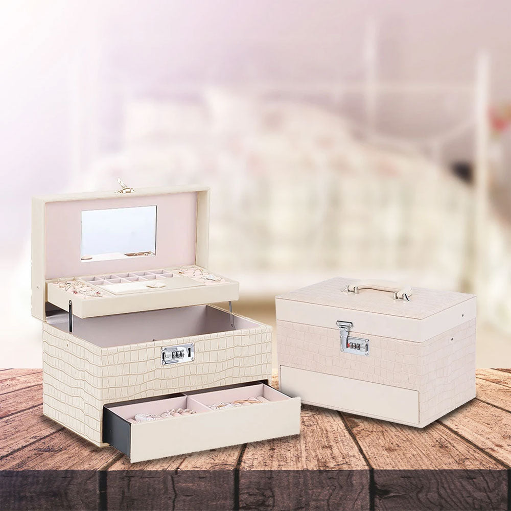 حقيبة مجوهرات 3 طبقات