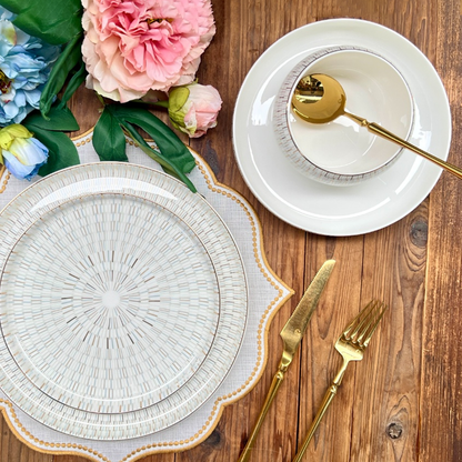 طقم أطباق مائدة فاخر 24 قطعة