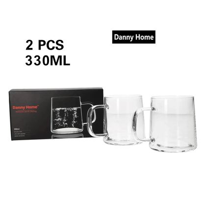 كوب مج زجاجي اسطواني الشكل