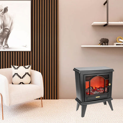 مدفأة ديكورية بإضاءة على شكل نار