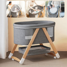 سرير أطفال متحرك من الخشب الصلب