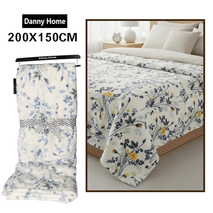 بطانية قطيفة فاخرة ناعمة رسمه الورد