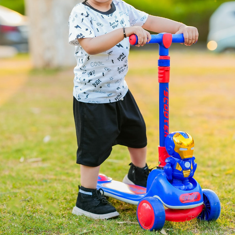 سكوتر الرجل الحديدي القابل للطي للأطفال