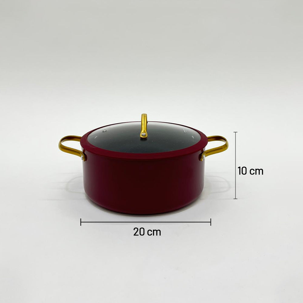 قدر طهي  بغطاء زجاجي