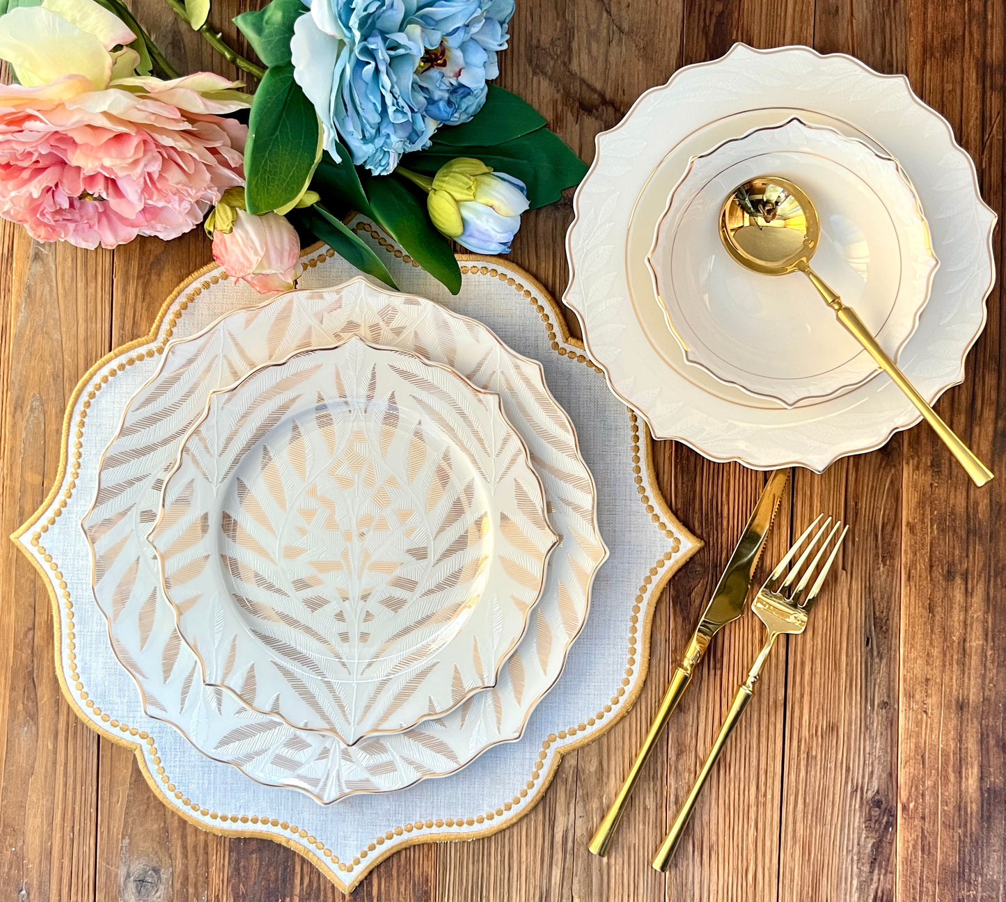 طقم أطباق مائدة فاخر 24 قطعة