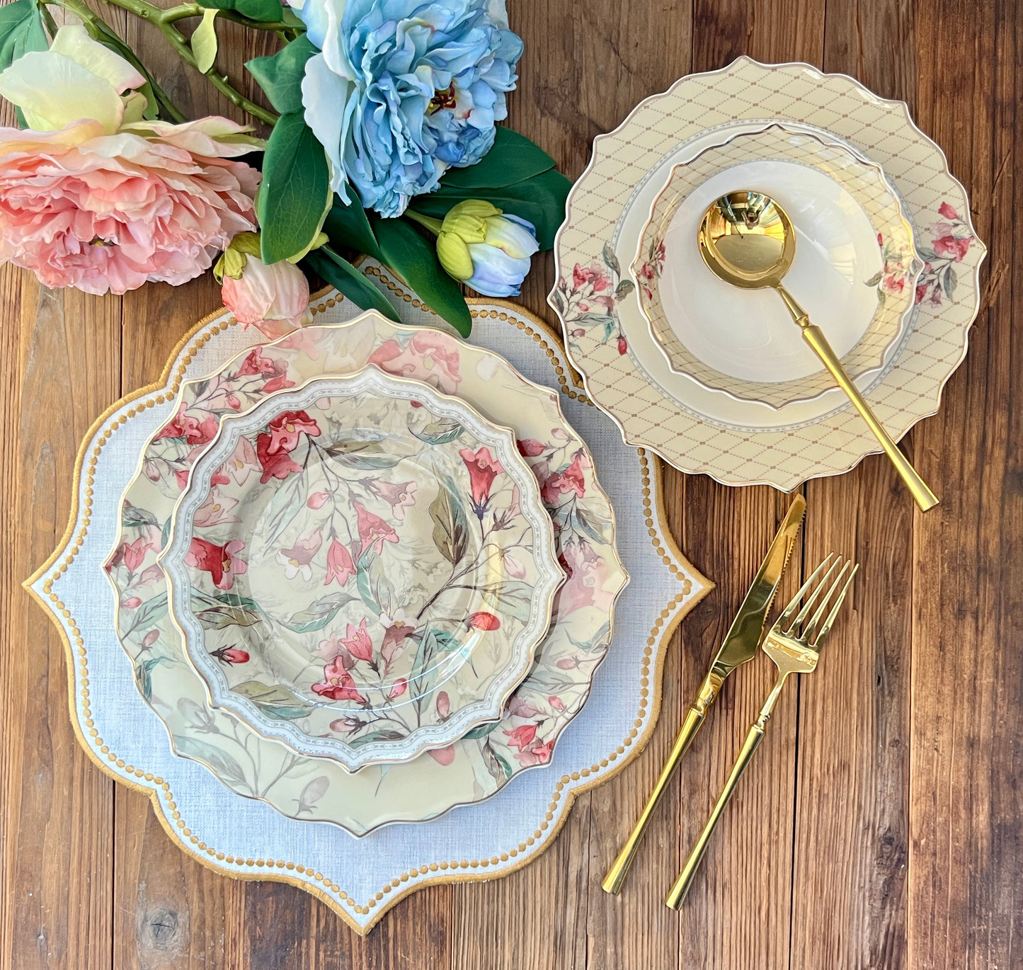 طقم أطباق مائدة فاخر 24 قطعة