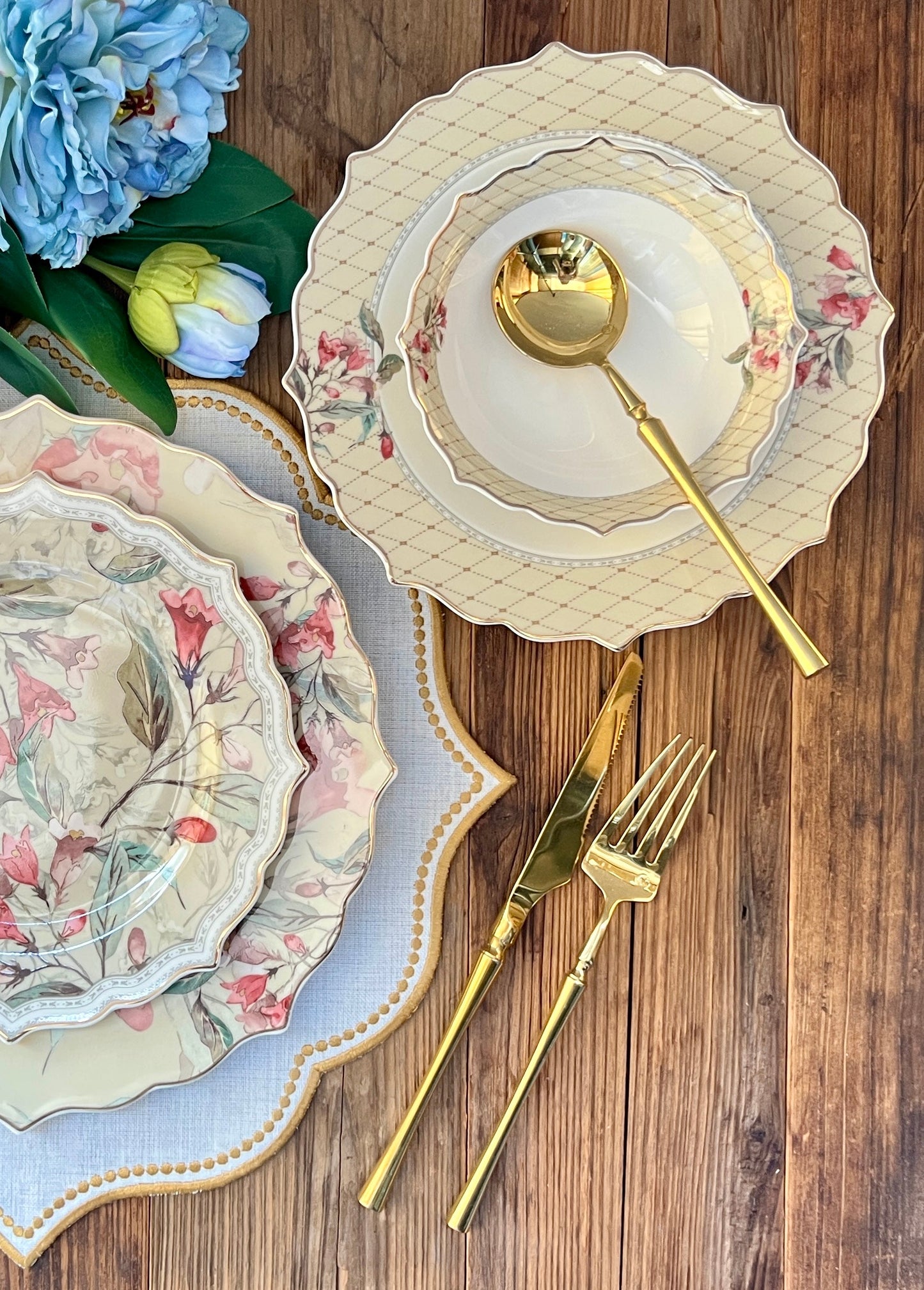 طقم أطباق مائدة فاخر 24 قطعة