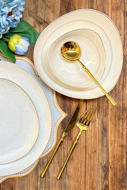 طقم أطباق مائدة فاخر 24 قطعة